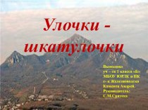 Презентация к исследовательской работе Улочки - шкатулочки