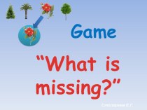 Game - what is missing