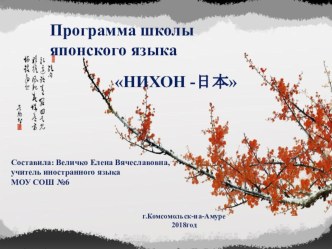 Программа школы японского языка НИХОН