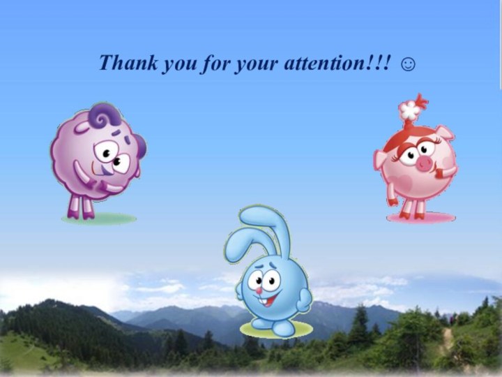 Thank you for your attention!!! 