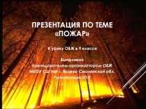 Презентация по ОБЖ для 8 класса на тему: Пожарная безопасность.