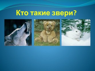 Презентация по окружающему миру 1 класс Кто такие звери