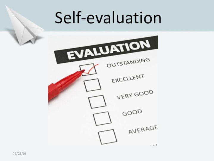 Self-evaluation 06/28/19