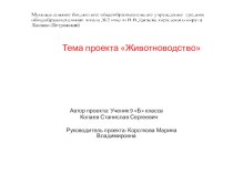 Презентация к уроку 9 класса по теме: Животноводство.