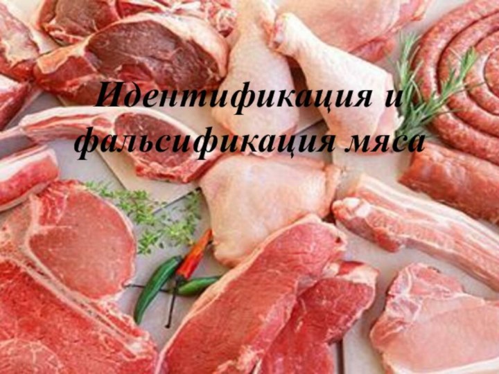 Идентификация и фальсификация мяса