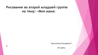 Презентация нод на тему Моя мама