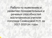 Презентация Работа по выявлению и развитию способностей воспитанников учителя-логопеда