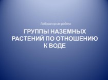 Презентация по биологии на тему Вода как среда жизни