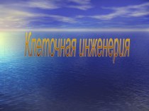 Презентация к уроку на тему: Клеточная инженерия