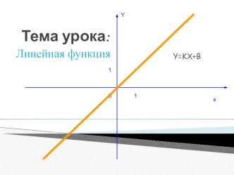 Презентация по математике Линейная функция