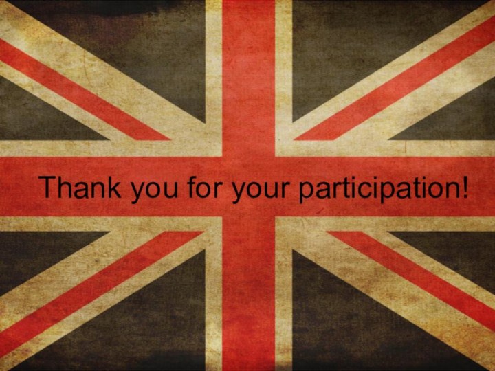 Thank you for your participation!