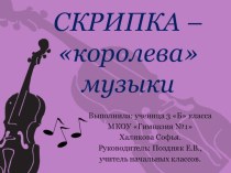 Проект Скрипка - королева музыки