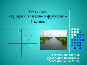 Презентация по алгебре на тему График линейной функции (7 класс)