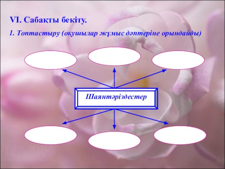 VІ. Сабақты бекіту.1. Топтастыру (оқушылар жұмыс дәптеріне орындайды)Шаянтәріздестер