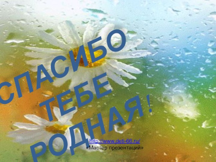 СПАСИБО ТЕБЕ РОДНАЯ!http://www.deti-66.ru/ «Мастер презентаций»