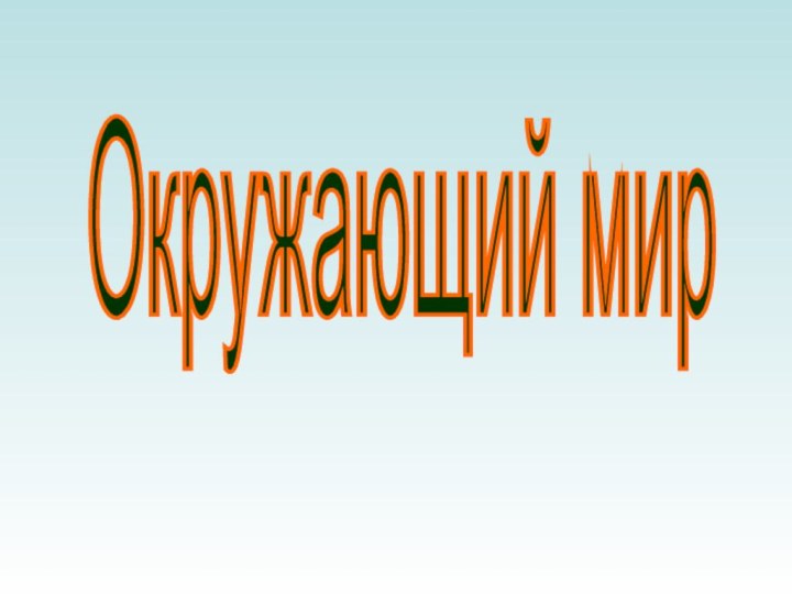 Окружающий мир