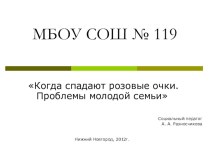 Когда спадают розовые очки или проблемы молодой семьи