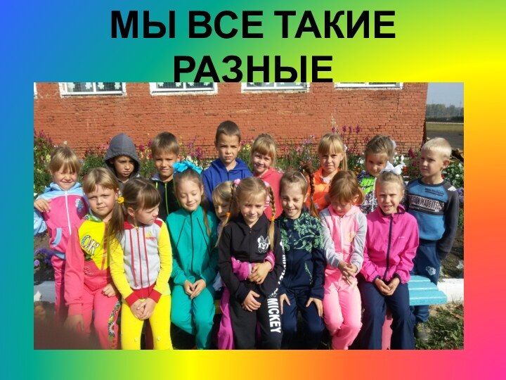 МЫ ВСЕ ТАКИЕ РАЗНЫЕ