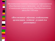 Презентация инклюзивное образование и реализация