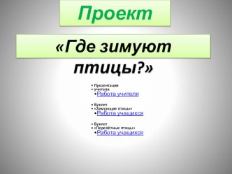 Презентация по окружающему миру на тему Птицы