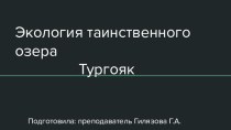 Презентация к уроку по экологии и географии, на тему Озеро Тургояк достопримечательности Урала, легенда