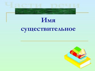 Презентация Имя существительное как часть речи