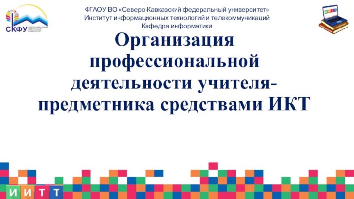 Организация профессиональной деятельности учителя-предметника средствами ИКТ