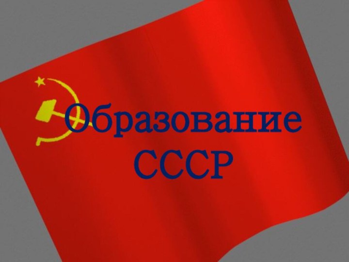 Образование СССР