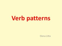Verb patterns