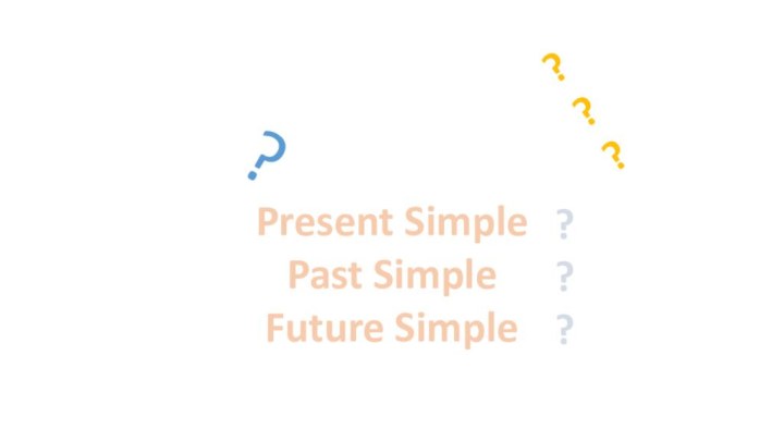 Present SimplePast SimpleFuture Simple???????