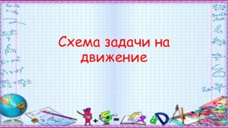 Схема задачи на встречное движение по математике в 4 классе