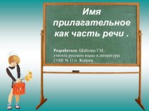 Презентация по русскому языку на тему Имя прилагательное (5 класс)