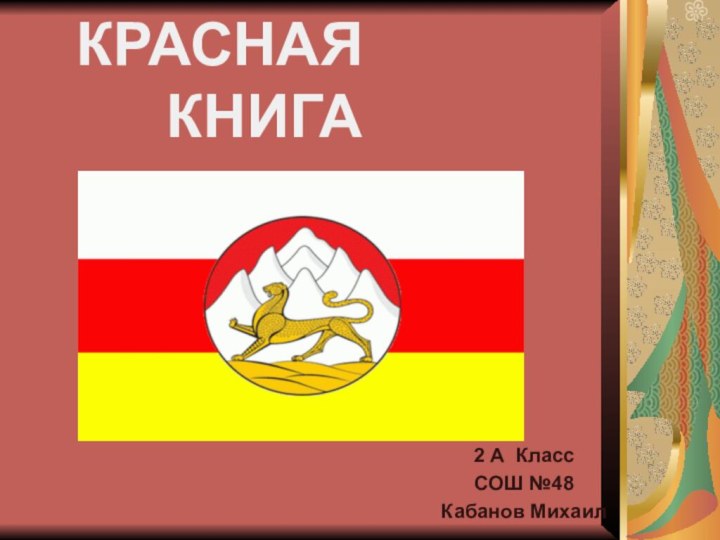 Красная  книга2 А Класс СОШ №48Кабанов Михаил