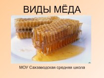 Презентация к занятию внеурочной деятельности на тему Виды мёда (3 класс)