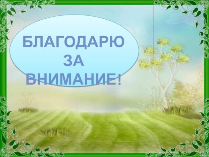 Благодарю за внимание!