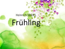 Презентация по немецкому языку Fruhling
