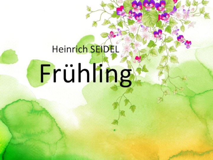 Heinrich SEIDELFrühling