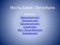 Презентация по истории города на тему Мосты Санкт-Петербурга (2 класс)