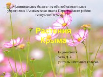 Презентация по теме: Растения Крыма.