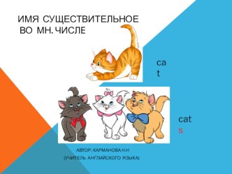 Презентация по английскому языку на тему Имя существительное во мн.числе