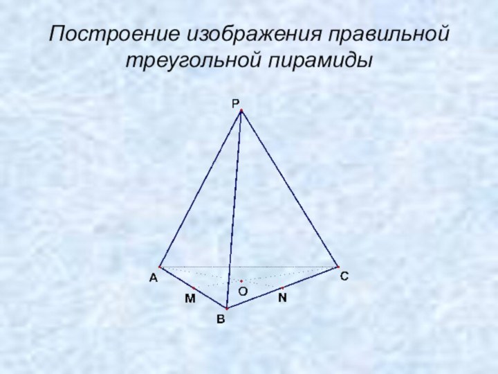 Построение изображения правильной треугольной пирамиды