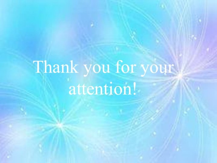 Thank you for your attention!