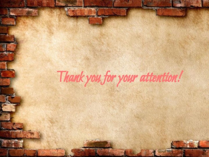 Thank you for your attention!