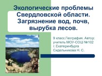 Презентация по географии на тему Экологические проблемы Свердловской области