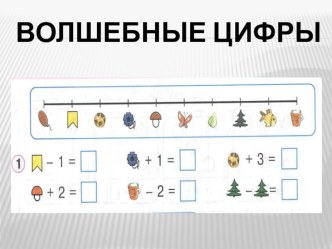 Презентация по математике на тему Волшебные цифры (1 класс)