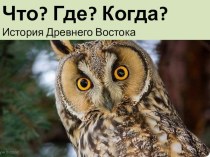 Презентация по истории Древний Восток: Что? Где? Когда? (5 класс)