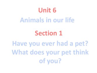 Презентация по английскому языку на темуHave you ever had a pet?