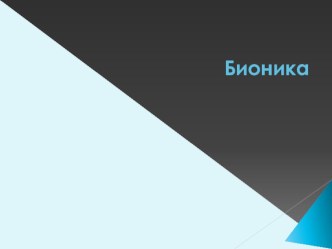 Презентация по биологии на тему Бионика