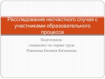 Инструктаж по расследованию несчастных случаев с участниками образовательного процесса