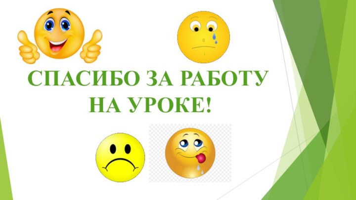 СПАСИБО ЗА РАБОТУ НА УРОКЕ!